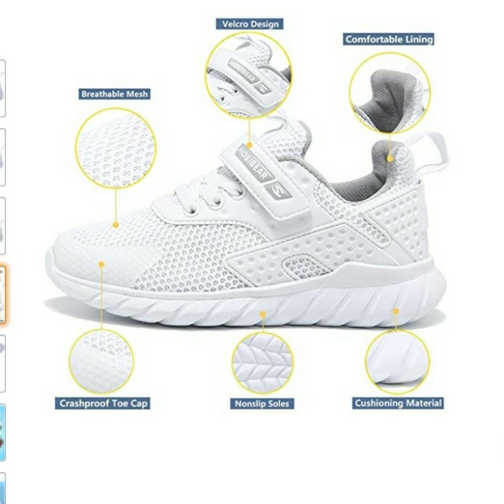 NWOT Hobibear Kids Size 10 White Runners
